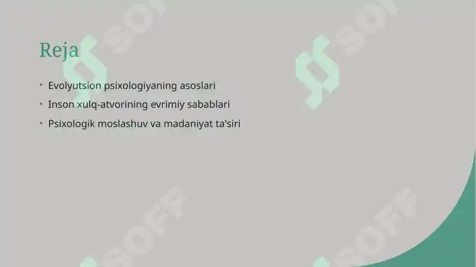 Evolyutsiyon psixologiyaga kirish 2