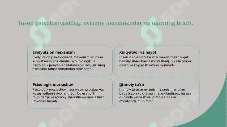 Evolyutsiyon psixologiyaga kirish 4