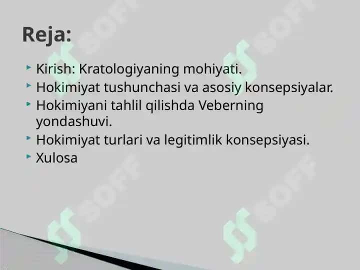 Kratologiya - hokimiyat haqidagi fan. Hokimiyat haqidagi konsepsiyalar. Maks Veberning hokimiyat nazariyasi. 2