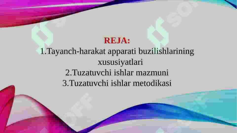 Tayanch-harakat apparati funksiyalari buzilgan bolalar bilan tuzatuvchi ishlarning mazmuni va metodikasi 2
