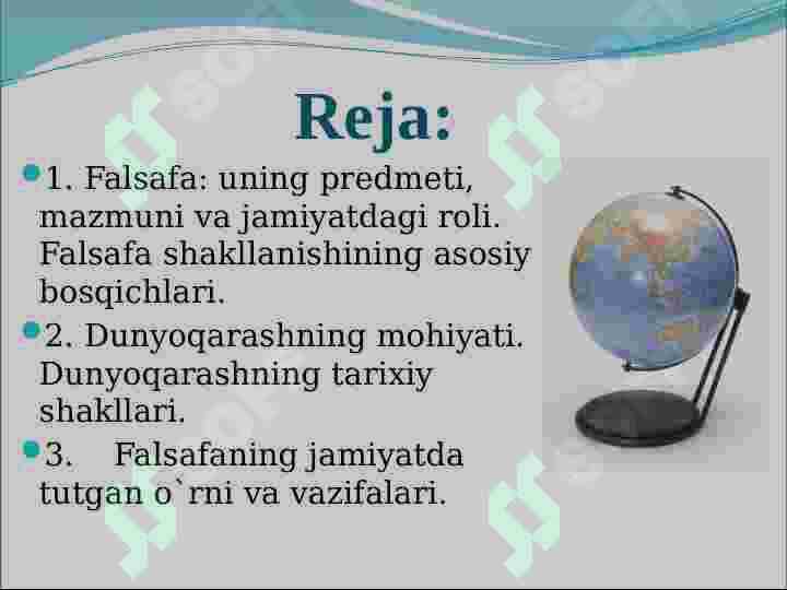 FALSAFA FANINING PREDMETI MAZMUNI VA JAMIYATDAGI ROLI 2
