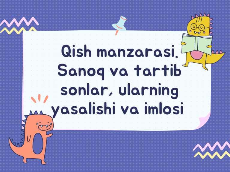 Sanoq va tartib sonlar