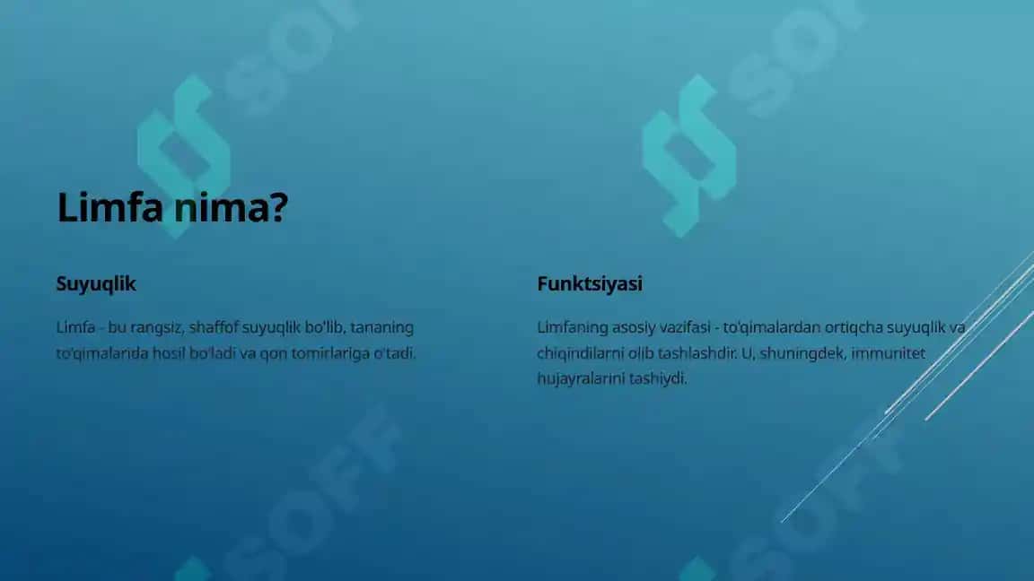 Limfa Tizimi Tananing Himoya Qal'asi 2