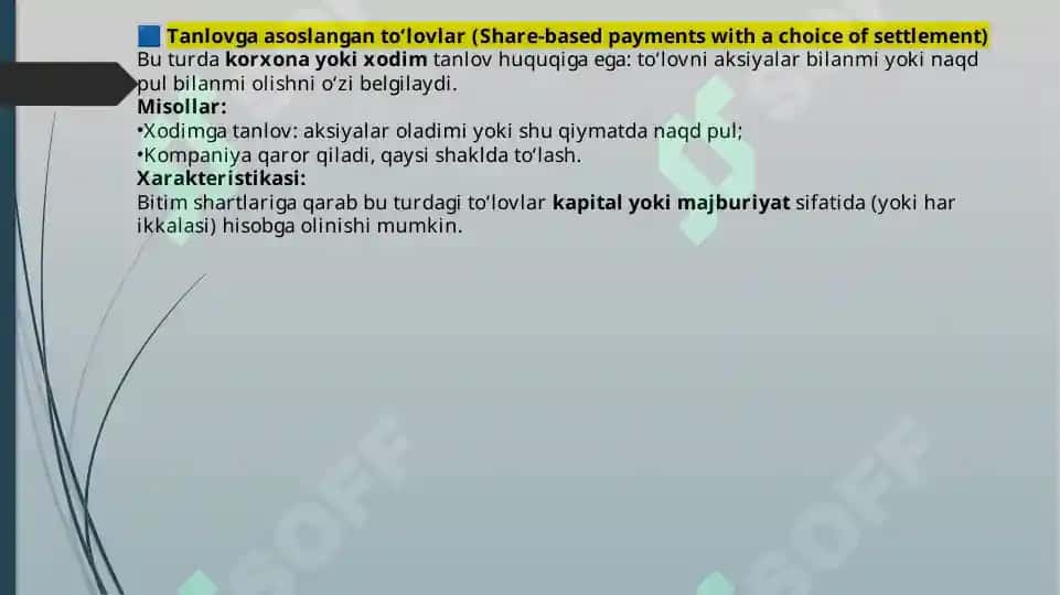2-SON “AKSIYAGA ASOSLANGAN TO’LOV”MHXS (IFRS)NING MAQSADI VA AMALIYOTDA QO’LLANILISHNING HOZIRGI HOLATI 7