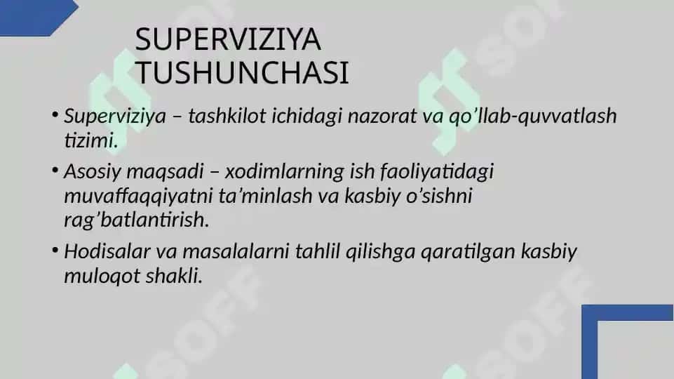 SUPERVIZIYA: TUSHUNCHA, FUNKTSIYA, FORMA 3