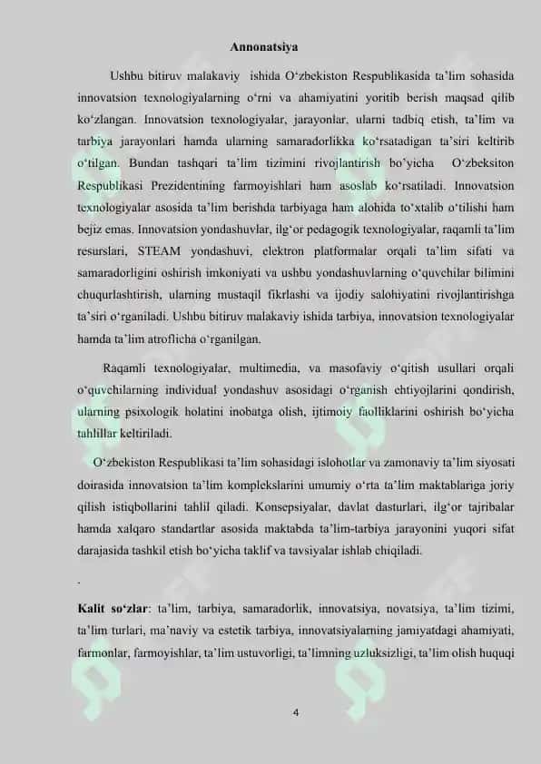 Ta’lim-tarbiya jarayonini samarali tashkil etishning nazariy asoslari 4