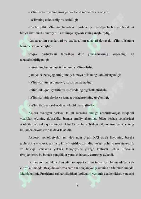 Ta’lim-tarbiya jarayonini samarali tashkil etishning nazariy asoslari 8