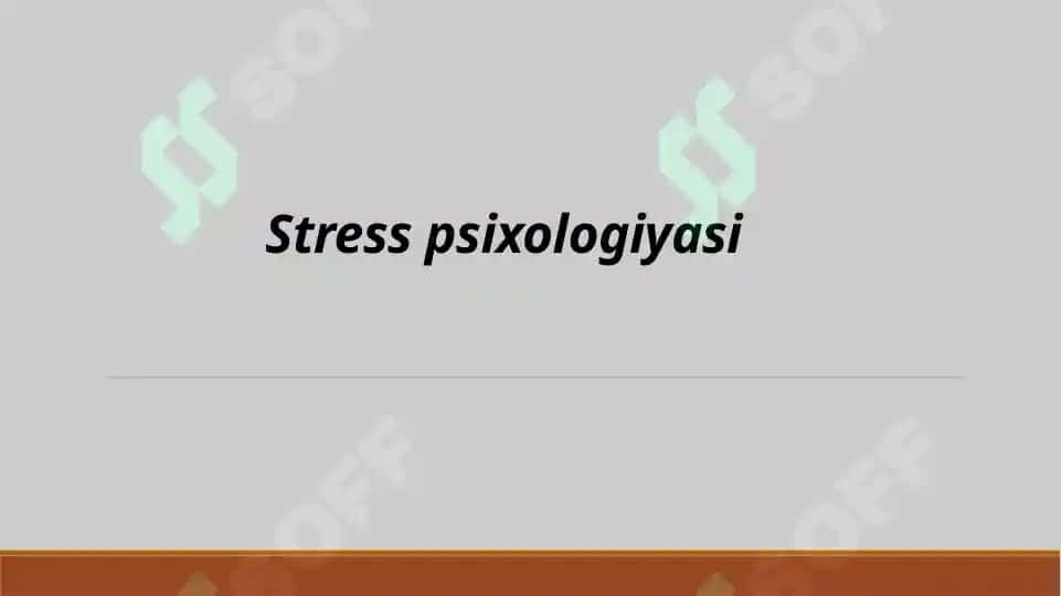 Stressga bardoshlilik haqida tushuncha 2