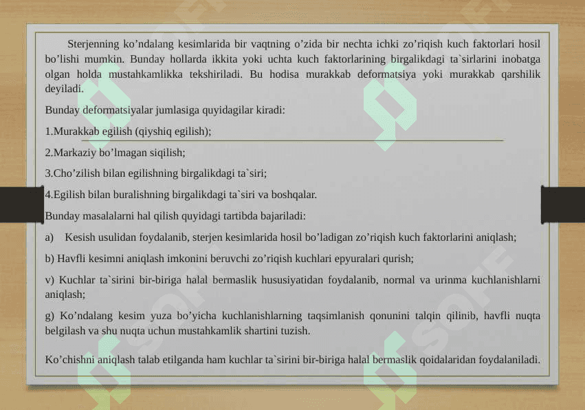 Cho’zilish bilan egilishning birgalikdagi ta`siri 3
