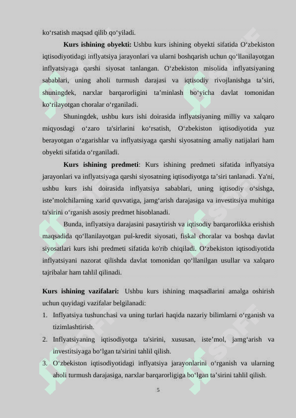Inflyatsiya va inflyatsiyaga qarshi siyosat 5