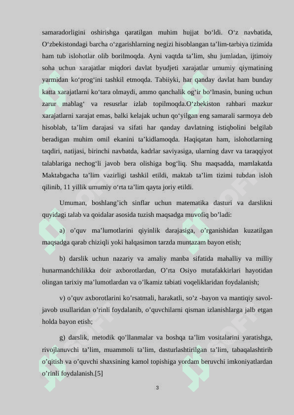 1-sinf matematika darsligi ustida ijodiy ishlash. Darslik tahlilini amalga oshirish metodikasi 3