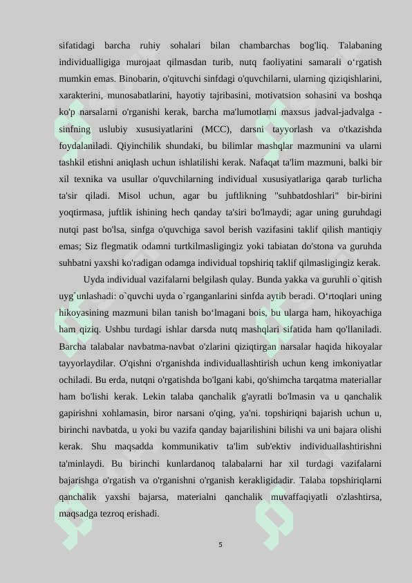 Chet tilini o'qitish darslarini rejalashtirish 5
