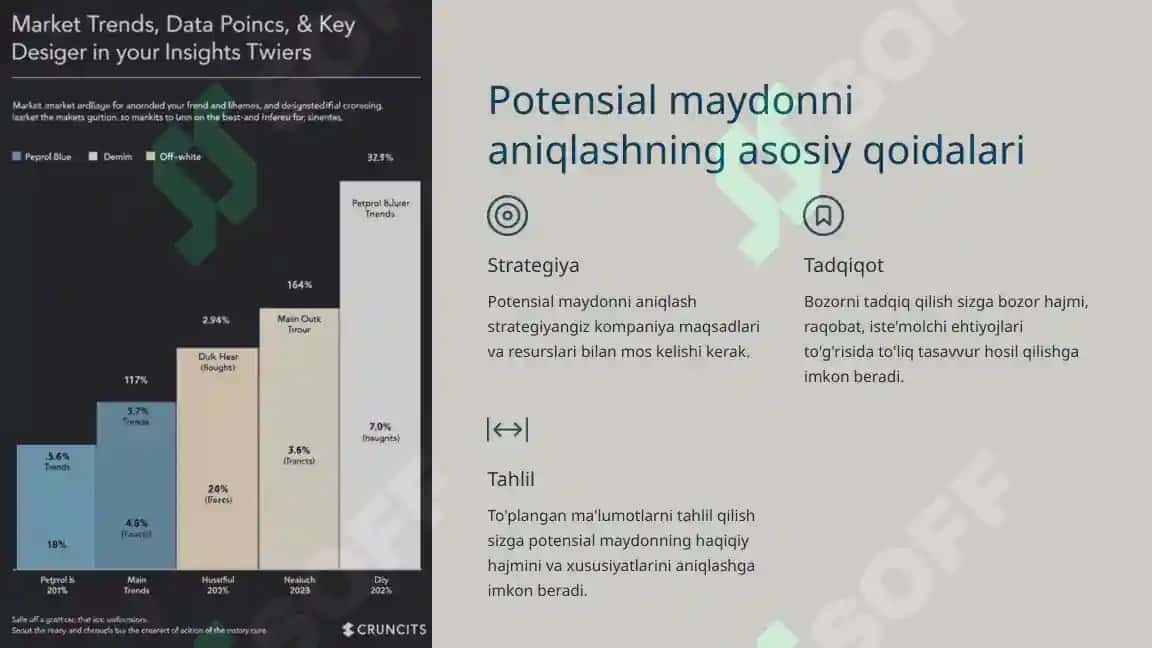 Mahsulot va xizmatlarni sotish uchun potensial maydonlar hajmini aniqlash 6