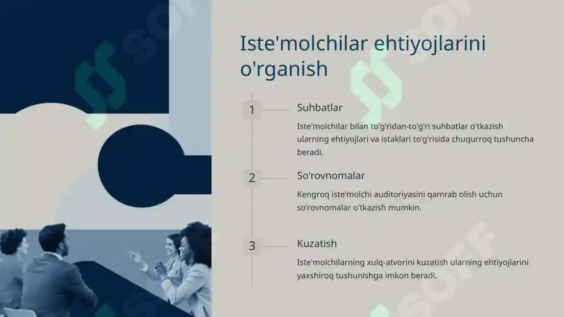 Mahsulot va xizmatlarni sotish uchun potensial maydonlar hajmini aniqlash 7