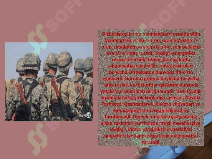 O’zbekiston Respublikasining ijtimoiy-iqtisodiy rivojlanishi 5
