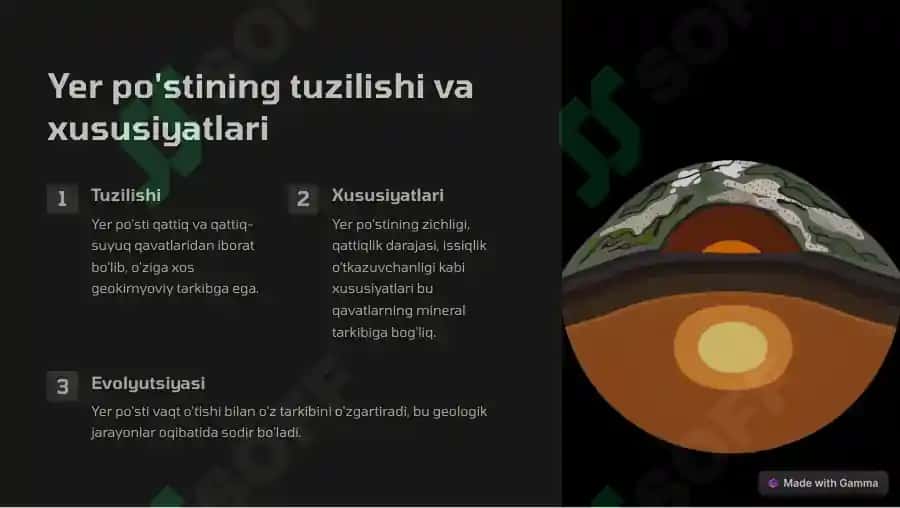 Yer po'stining mineral tarkibi 2
