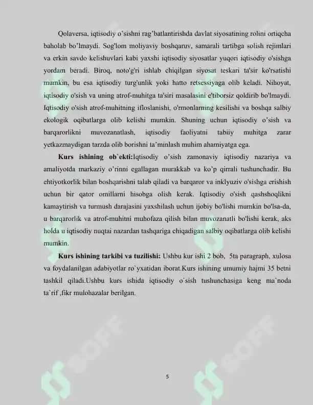 IQTISODIY O`SISH TUSHUNCHASI VA O'LCHANISHI 5