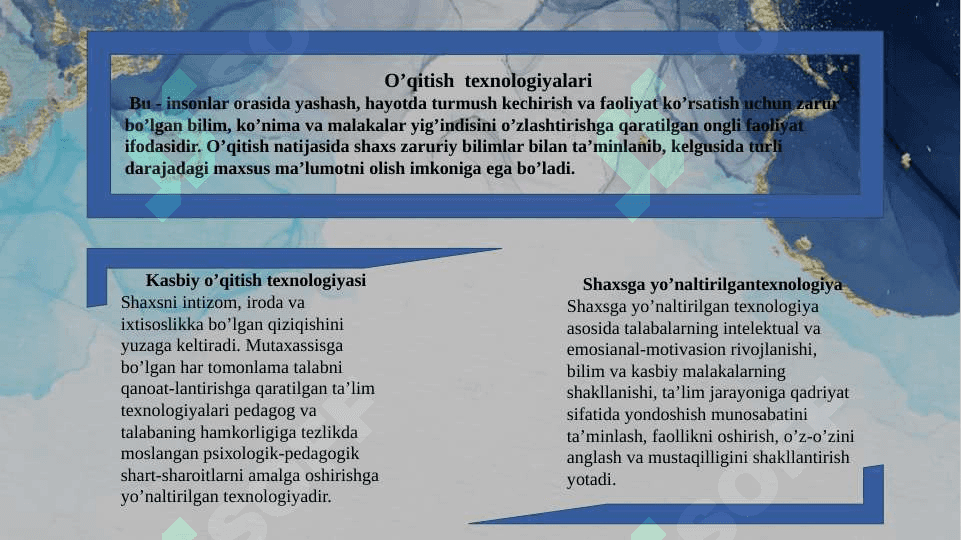Pedagogik texnologiyalarning ilmiy-nazariy asoslari 4