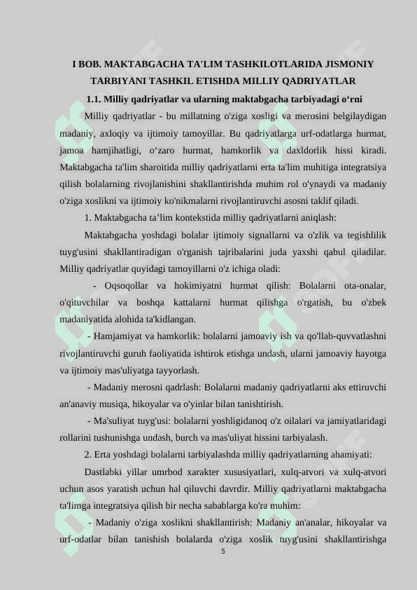 Maktabgacha ta'lim tashkilotlarida jismoniy tarbiyani tashkil etishda milliy qadriyatlardan foydalanish 5