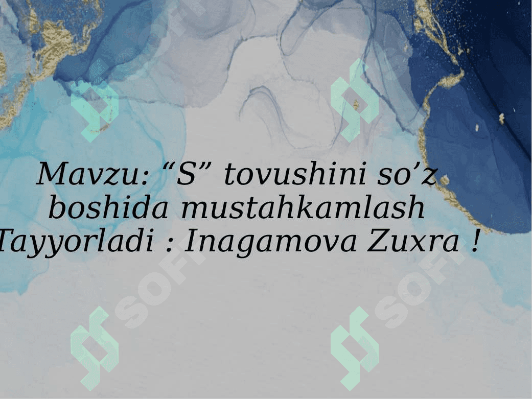 “S” tovushini so’z boshida mustahkamlash 2