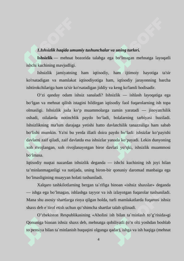 Global ishsizlik muammosi va uning ko’rsatkichlari 4