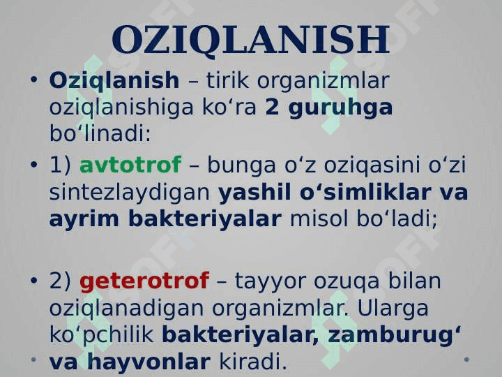 Tirik organizmlarning xususiyatlari 3