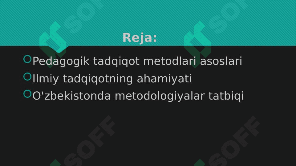 Pedagogika fanining ilmiy tadqiqot metodlari va ularni tavsifi 2