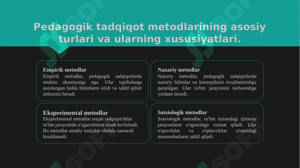 Pedagogika fanining ilmiy tadqiqot metodlari va ularni tavsifi 3