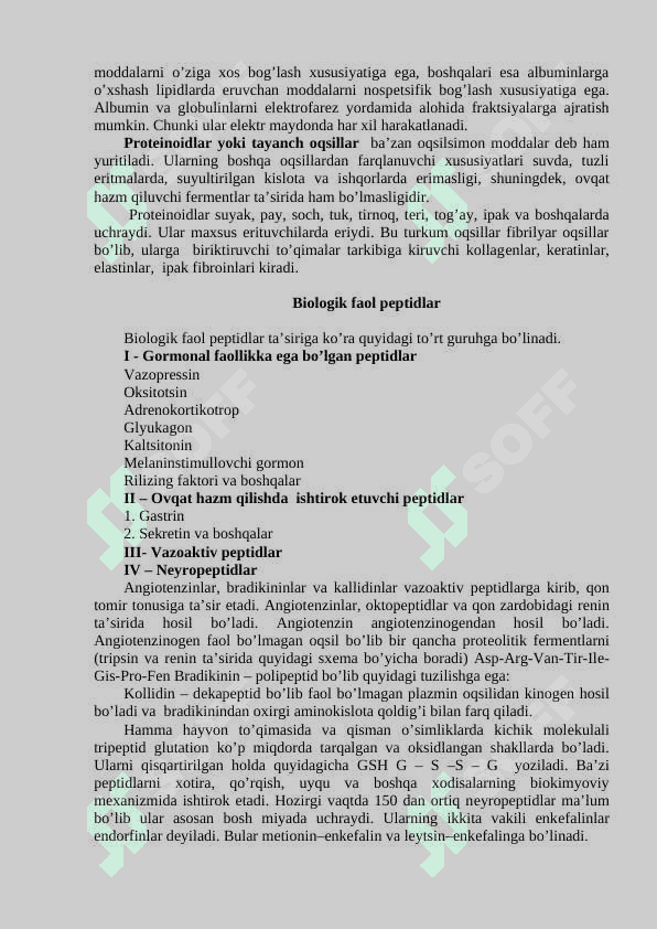Oqsillar tasnifi oddiy va murakkab oqsillar 3