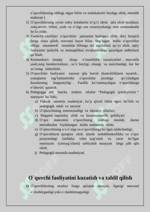 maktab psixologlari uchun darsning psixologik taxlili 3