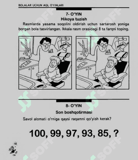 BOLALAR UCHUN AQLIY O`YINLAR 6