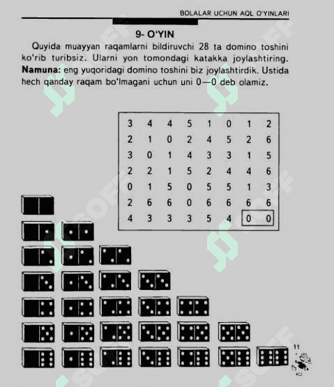 BOLALAR UCHUN AQLIY O`YINLAR 7