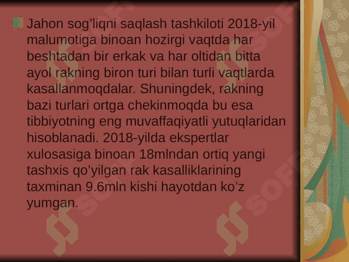 O’sma kasalliklari – ijtimoiy gigiyenik muammo sifatida 8