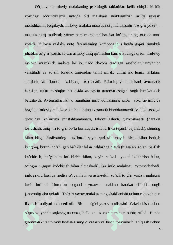 Boshlang’ich sinflarda orfografiyani o‘rganish metodikasi 4