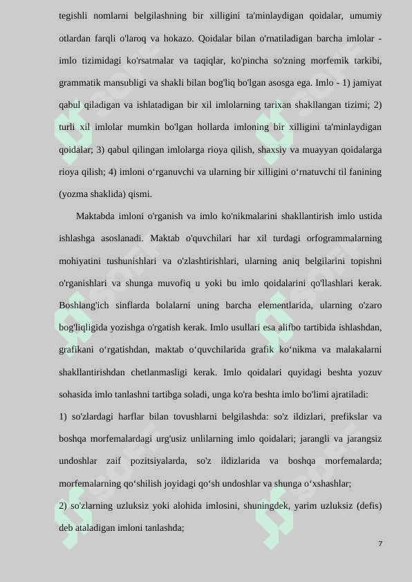 Boshlang’ich sinflarda orfografiyani o‘rganish metodikasi 7