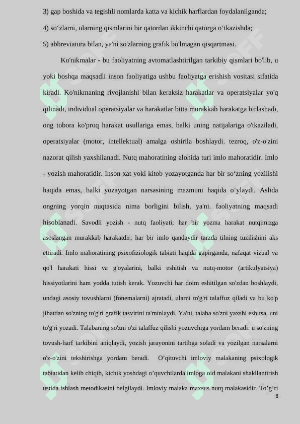 Boshlang’ich sinflarda orfografiyani o‘rganish metodikasi 8