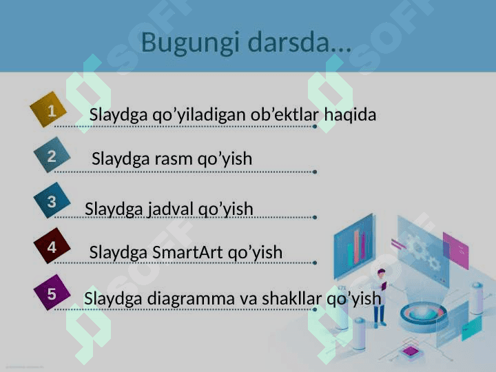 Taqdimotda shakllar, rasmlar, jadvallar va diagrammalarni joylashtirish 2