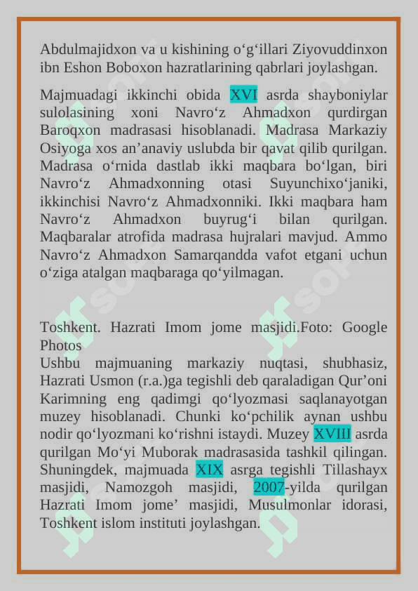 Tarixiy obidalar haqida ma'lumot 4