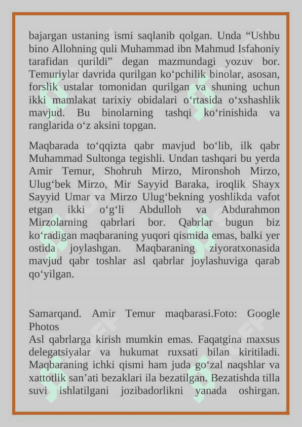 Tarixiy obidalar haqida ma'lumot 8