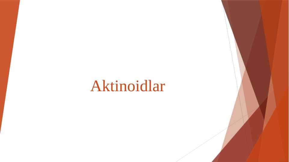 Aktinoidlar 1