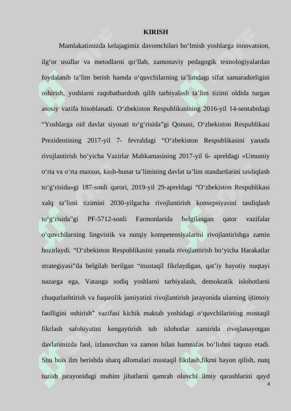 Kichik yoshdagi o‘quvchilar nutqini o‘stirish yo‘llari va vazifalari 4