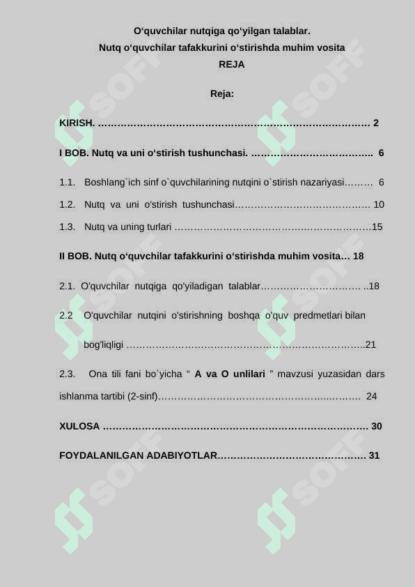 Nutq va uni o‘stirish tushunchasi.  O‘quvchilar nutqiga qo‘yilgan talablar.  Nutq o‘quvchilar tafakkurini o‘stirishda muhim vosita 3