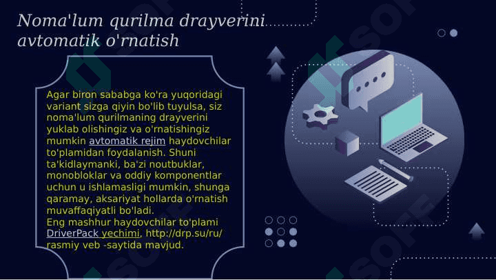 Kompyuterlarga ulangan  texnik qurilmalar  holatini  tekshirish  va  boshqarish Direct  X 7