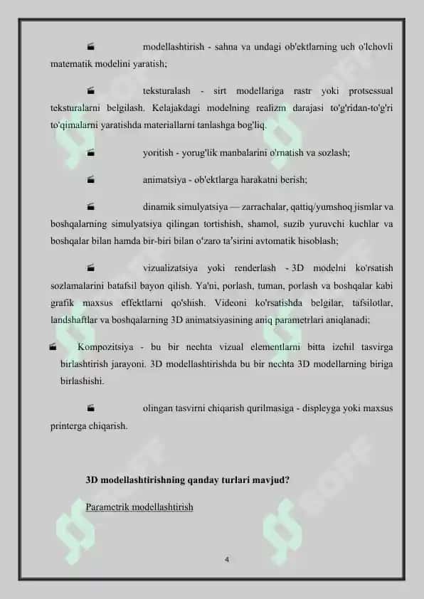 3D Modellashtirish Dasturlari 4