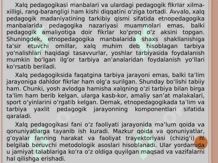 XALQ PEDAGOGIKASI  VA O‘ZBEK XALQ OG‘ZAKI IJODI 7