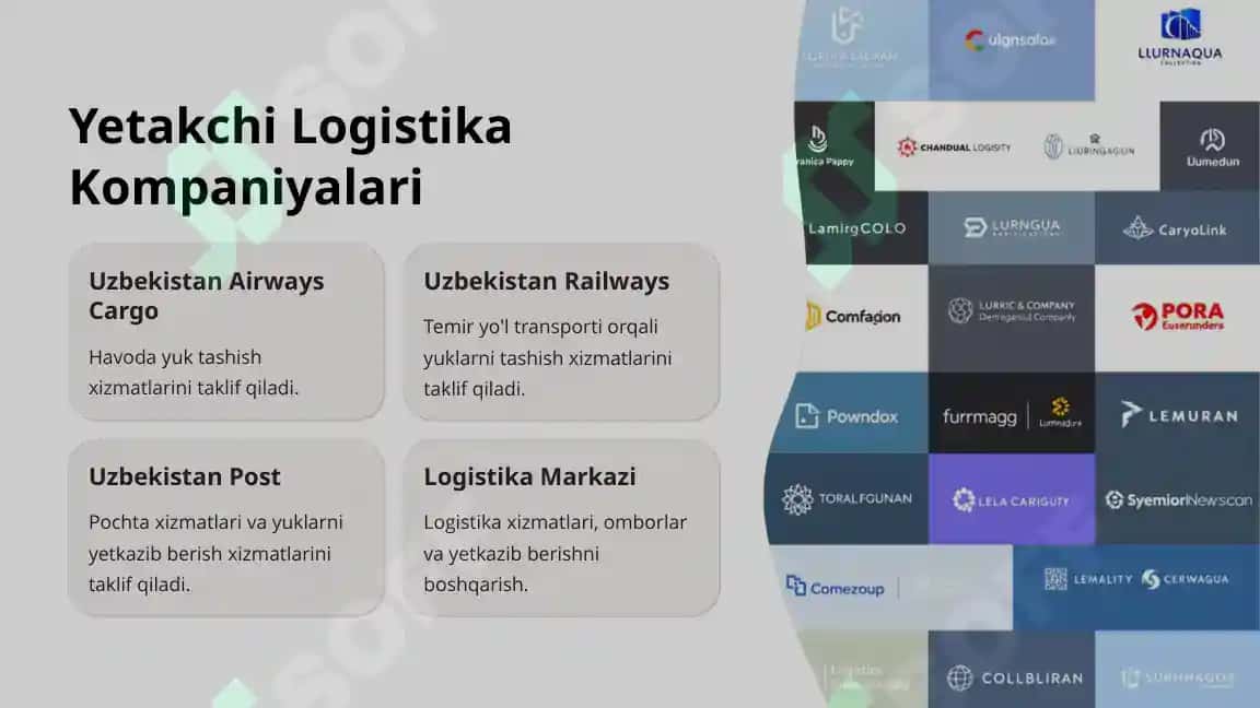 O'zbekiston Respublikasida foaliyat yuritayotgan logistika tashkilotlari 4