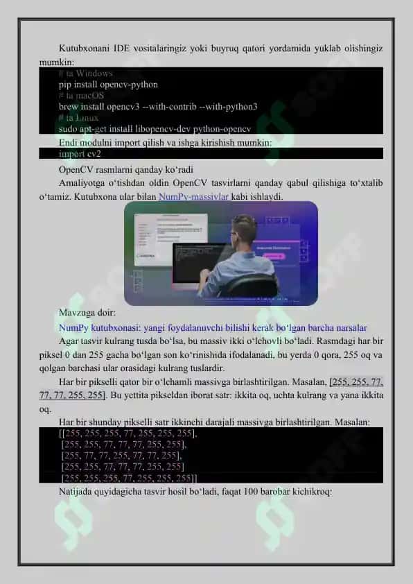 OpenCV kompyuter vizualizatsiyasi 5