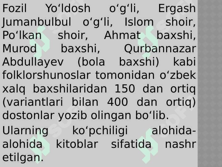 XALQ PEDAGOGIKASI VA XALQ OG‘ZAKI IJODIDA DOSTONLAR 8