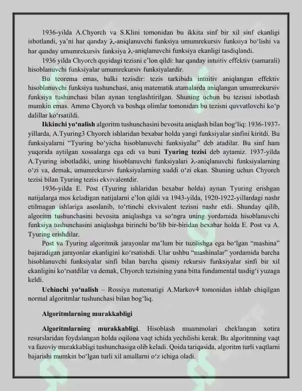 ALGORITMLAR. KATTA RO‘YXATLARNI QIDIRISH YOKI MA’LUMOTLAR RO‘YXATINI SARALASH UCHUN MURAKKAB KOD YARATISH VA KODNI MURAKKABLIGI BO‘YICHA TAHLIL QILISH 6