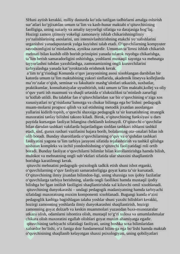 O‘qituvchi psixologiyasi 2